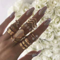 Кольцо с 13 частями, персонализированное полого цветочного листа геометрическое золотое кольцо оптом